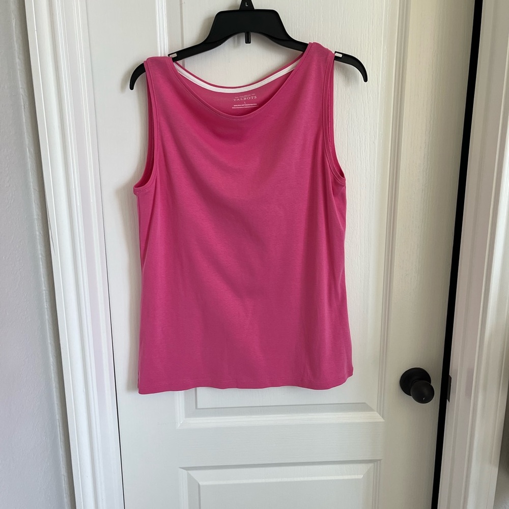 Talbots sleeveless boatneck tee